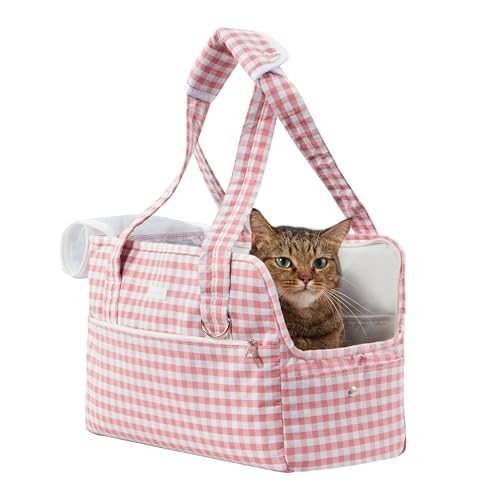 Stylish Mesh Pet Carrier for Small Dogs & Cats