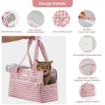 Stylish Mesh Pet Carrier for Small Dogs & Cats