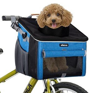 Babeyer Soft-Sided Pet Bike Basket for Small Dogs