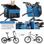 Babeyer Soft-Sided Pet Bike Basket for Small Dogs