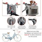 Cozy Reflective Dog Bike Basket Carrier Backpack