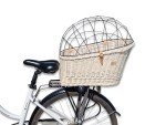 Natural Wicker Dog Bike Basket with Soft Cushion