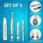 Ami's Delight Premium Dog Whistle Set with Clicker