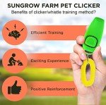 SunGrow Pet Training Clicker and Whistle Set