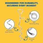 Heavy-Duty Dog Tie Out Stake with Swivel Ring
