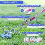 TOPKNOT Heavy Duty Dog Tie Out Cable and Stake