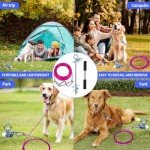 TOPKNOT Heavy Duty Dog Tie Out Cable and Stake