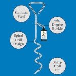 Heavy-Duty Dog Tie Out Stake with Swivel Ring