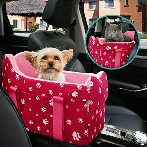 Cullaby Mini Dog Car Seat with Storage - Pink