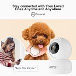VENZ 1080p Indoor Pet Camera with 360° View