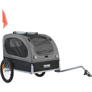 VEVOR Dog Bike Trailer - Easy Fold & Ride