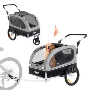 VEVOR Dog Bike Trailer & Pet Stroller 2-in-1