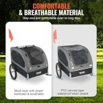 VEVOR Dog Bike Trailer - Easy Fold & Ride