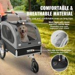 VEVOR Dog Bike Trailer & Pet Stroller 2-in-1
