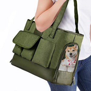 Foldable Waterproof Pet Carrier Bag in Green