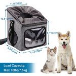 Foldable Dog Bike Basket with Mesh Windows