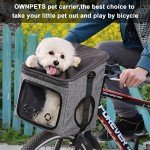 Foldable Dog Bike Basket with Mesh Windows