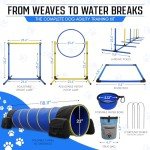 Portable Dog Agility Course with Tunnel and Jumps