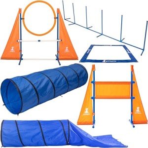 SparklyPets Dog Agility Training Course Equipment