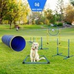 Portable Dog Agility Course with Tunnel and Jumps