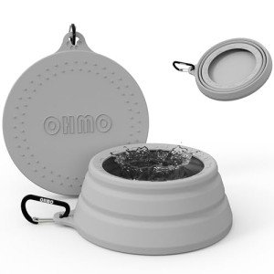 Spill-Proof Collapsible Dog Water Bowl 24oz