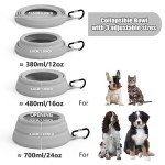 Spill-Proof Collapsible Dog Water Bowl 24oz