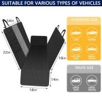 Fidozen Heavy-Duty Dog Car Seat Cover - Waterproof