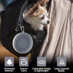 SLSON Portable Spill Proof Dog Water Bowl