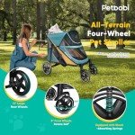 Petbobi Medium Dog Stroller - Easy Fold, All Terrain
