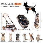 Foldable Pet Stroller for Small Dogs and Cats