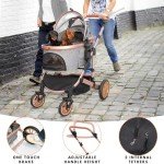 Foldable Pet Stroller for Small Dogs and Cats