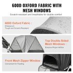 VEVOR Lightweight Dog Stroller with Storage Basket