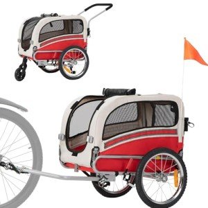 2-in-1 Pet Bicycle Trailer & Stroller for Dogs
