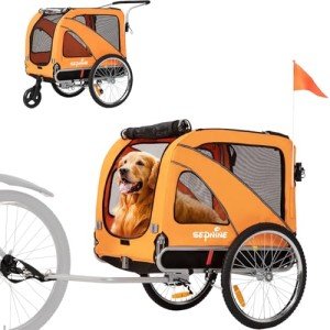 2-in-1 Large Dog Bike Trailer and Stroller