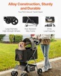 VEVOR Lightweight Dog Stroller with Storage Basket