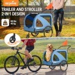 Dog Bike Trailer and Pet Stroller Combo