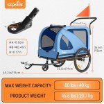 Dog Bike Trailer and Pet Stroller Combo