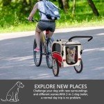 2-in-1 Pet Bicycle Trailer & Stroller for Dogs