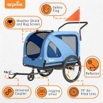 Dog Bike Trailer and Pet Stroller Combo