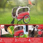 2-in-1 Pet Bicycle Trailer & Stroller for Dogs