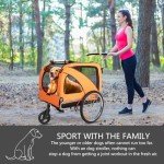 2-in-1 Large Dog Bike Trailer and Stroller