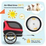 HAPPAWS Dog Bike Trailer with Easy Connect Features