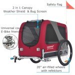 Doggyhut Premium Large Dog Bike Trailer - Red