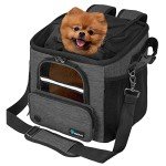 Dog Bike Basket Carrier for Small Pets - Gray