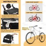 VENFOREST Waterproof Foldable Dog Bike Basket