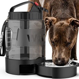 Portable Dog Travel Water Bottle - 77oz Bowl