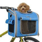 Expandable Dog Bike Basket Carrier - Blue