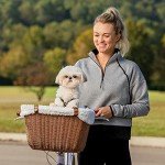 PetSafe Happy Ride Wicker Bicycle Basket for Pets
