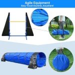 JOPAVO Dog Agility Course: 13-Piece Backyard Set