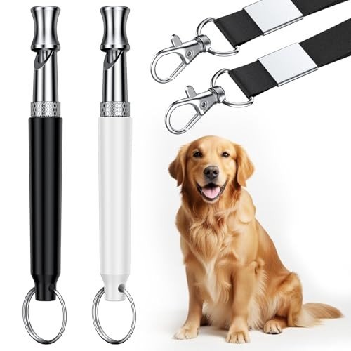 Atevn 2-Pack Adjustable Dog Training Whistles